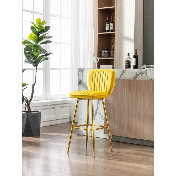 Armless Bar Stools with Back and Footrest for Home Kitchen Bar