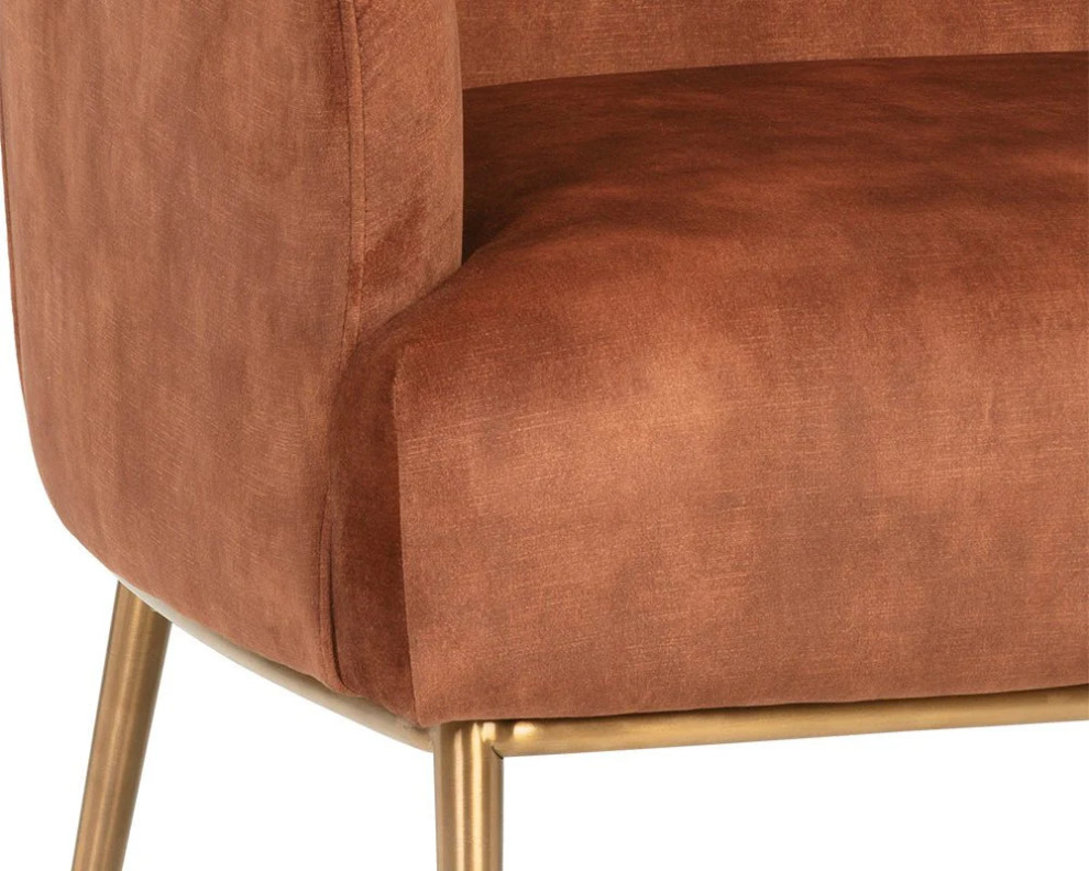 Hemera Lounge Chair  Nono Rust   Contemporary   Indoor Chaise Lounge Chairs   by Virgil Stanis Design  Houzz