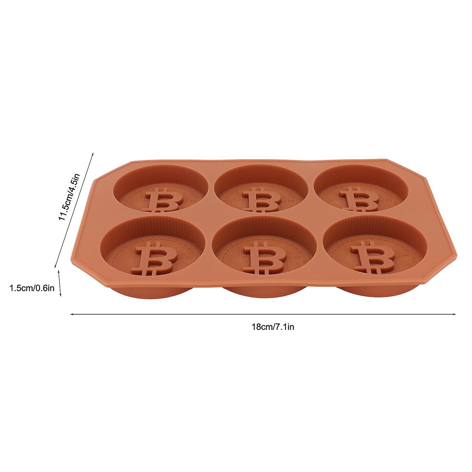 Cake Mold， Diy Bitcoin Virtual Coin Silicone Chocolate Mold Easy To Demold Flexible Candy Mold Baking Tools For Cake， Cookie， Chocolate