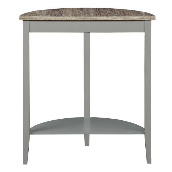 Urban Designs Half Moon Console Table With Gray Base