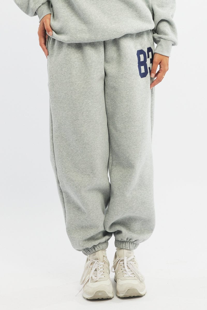 Grey Track Pants Jogger