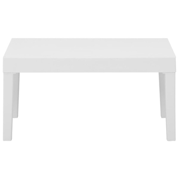 vidaXL Patio Lounge Table Plastic White