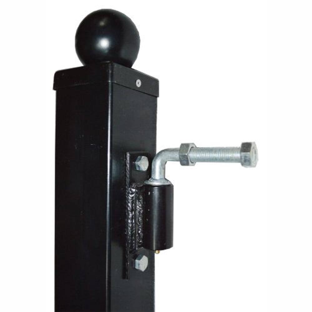 ALEKO 2 in. x 2 in. x 90.5 in. Black Steel Fence Post FPOST-HD