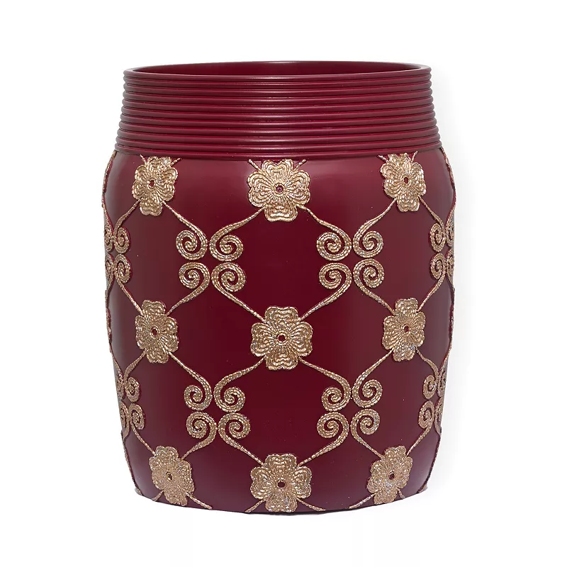 Popular Bath Elegant Rose Wastebasket