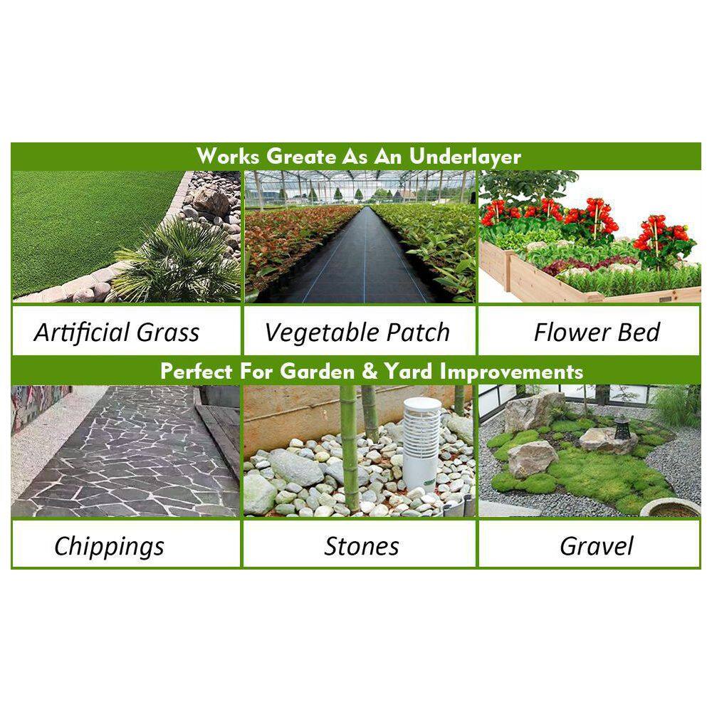 Agfabric 6.5 ft. x 100 ft. Weed Barrier Landscape Fabric Weed Control Permeability 3.2 oz. 65100-110