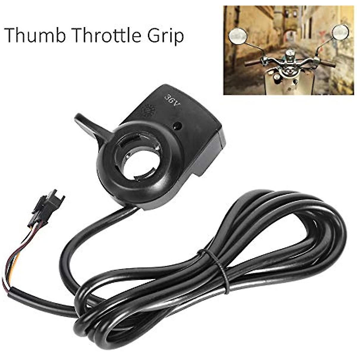 Thumb Throttle Grip 36v Plumbic Acid Electric Quantity Display Speed Regulation Thumb Throttle Grip With Headlight Button