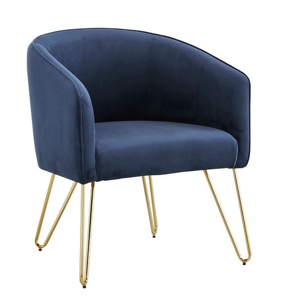 Bette Gold Finish Velvet Accent Chair by iNSPIRE Q Bold