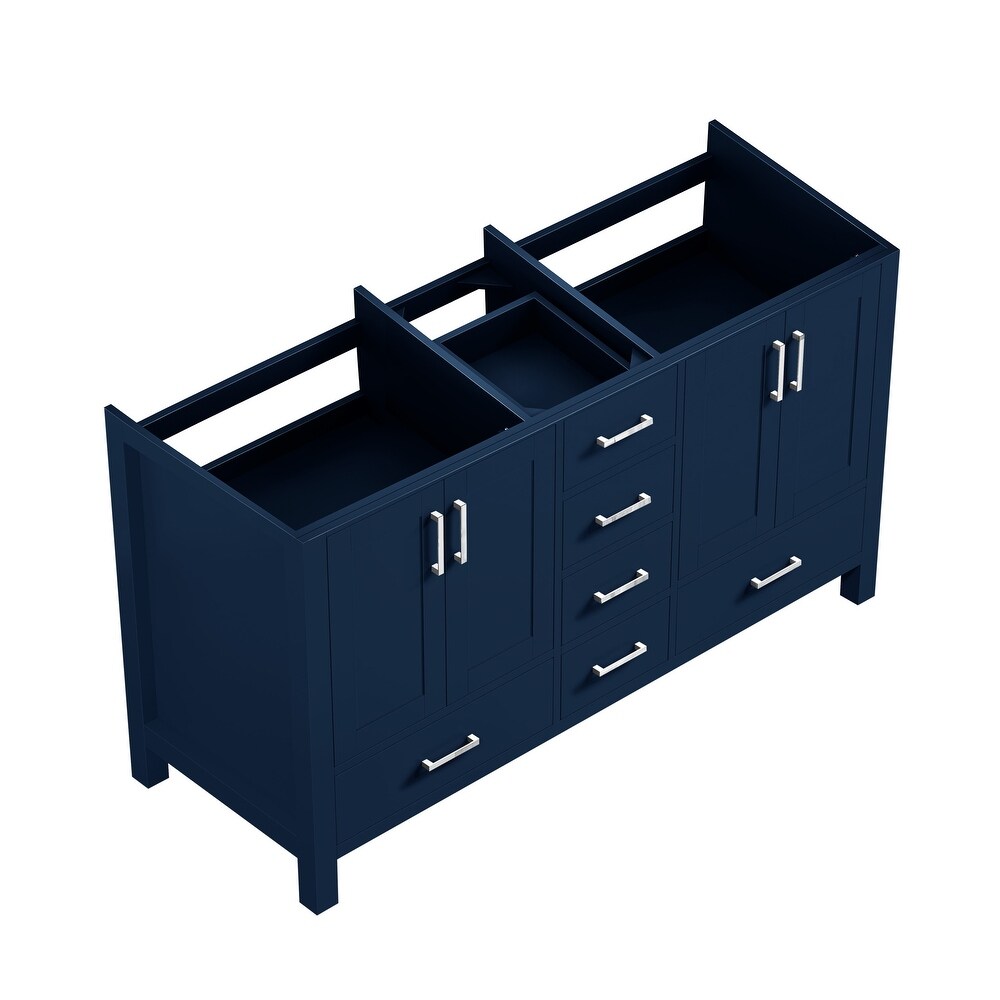 Jacques 60 in. W x 22 in. D Navy Blue Double Bath Vanity