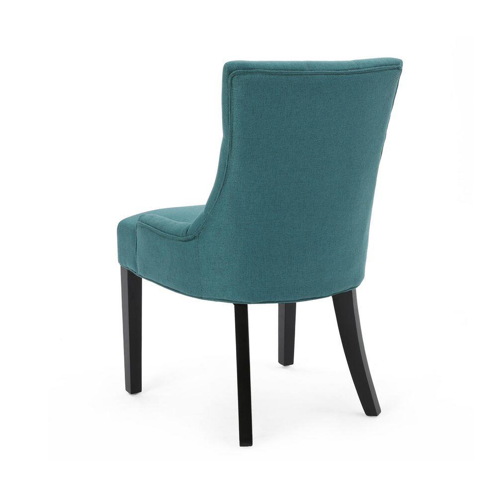 Noble House Hayden Dark Teal Upholstered Dining Chairs (Set of 2) 10728