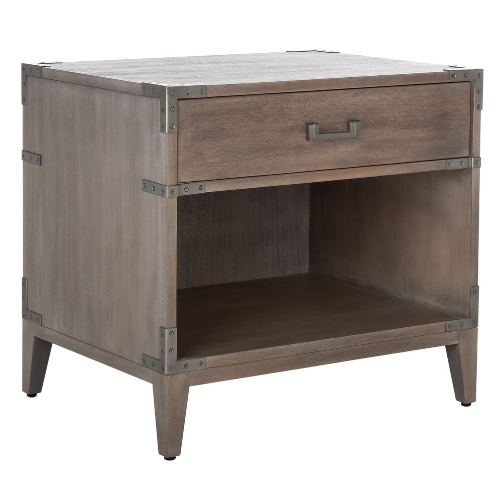 SAFAVIEH Couture Nisha 1 Drawer 1 Shelf Wood Nightstand
