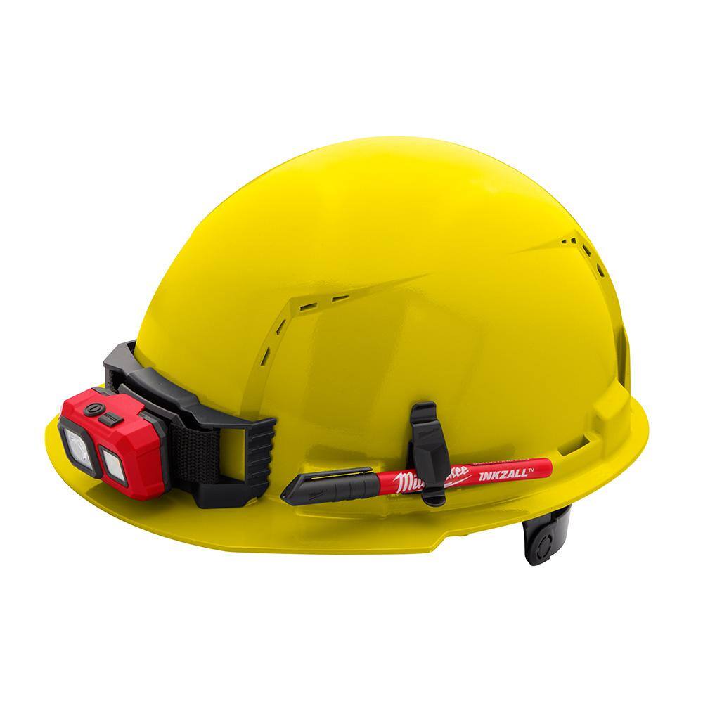 MW BOLT Yellow Type 1 Class C Front Brim Vented Hard Hat with 6-Point Ratcheting Suspension 48-73-1222