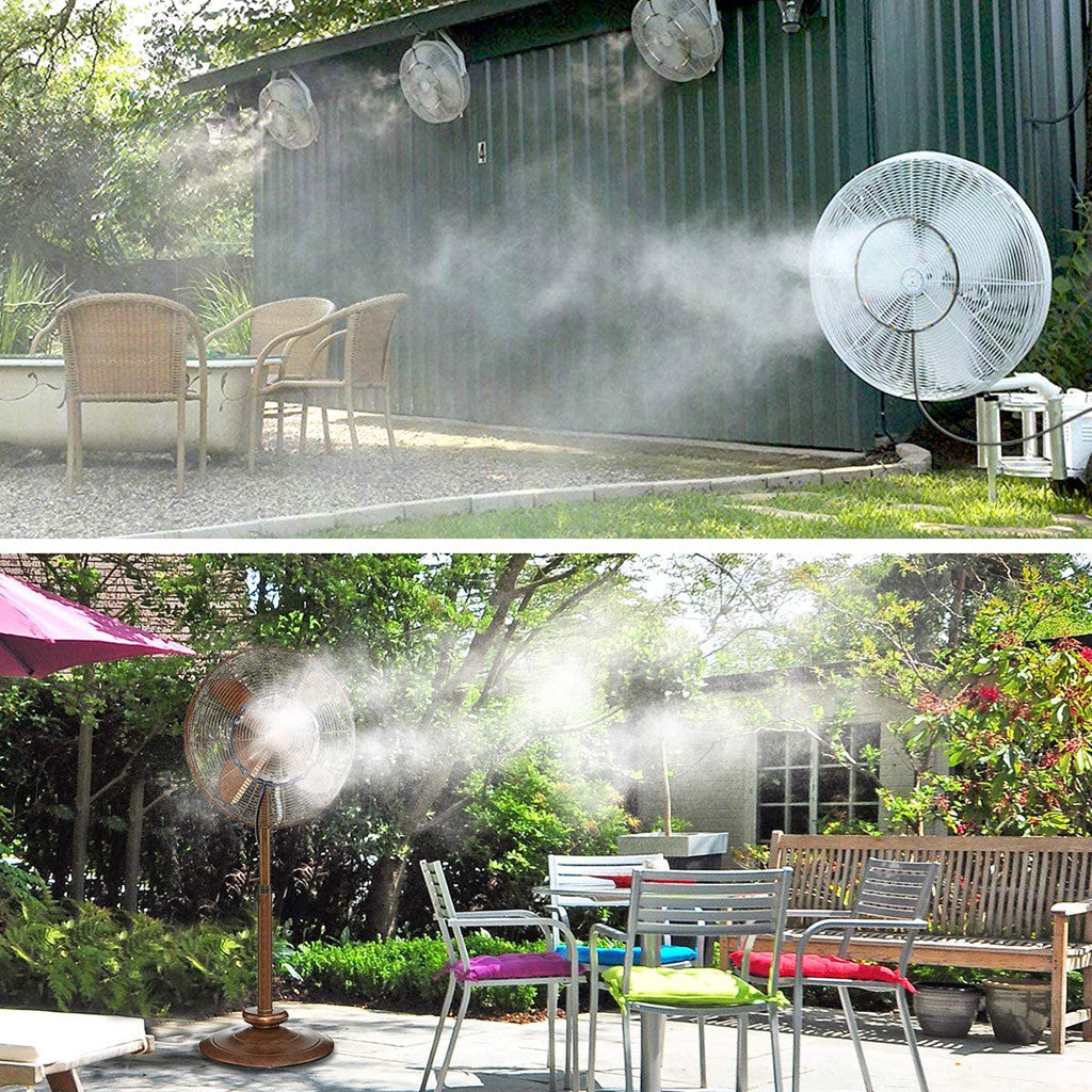 Pompotops Outdoor Misting Fan Cooler Water Cooling Patio Mist Garden 16Inch