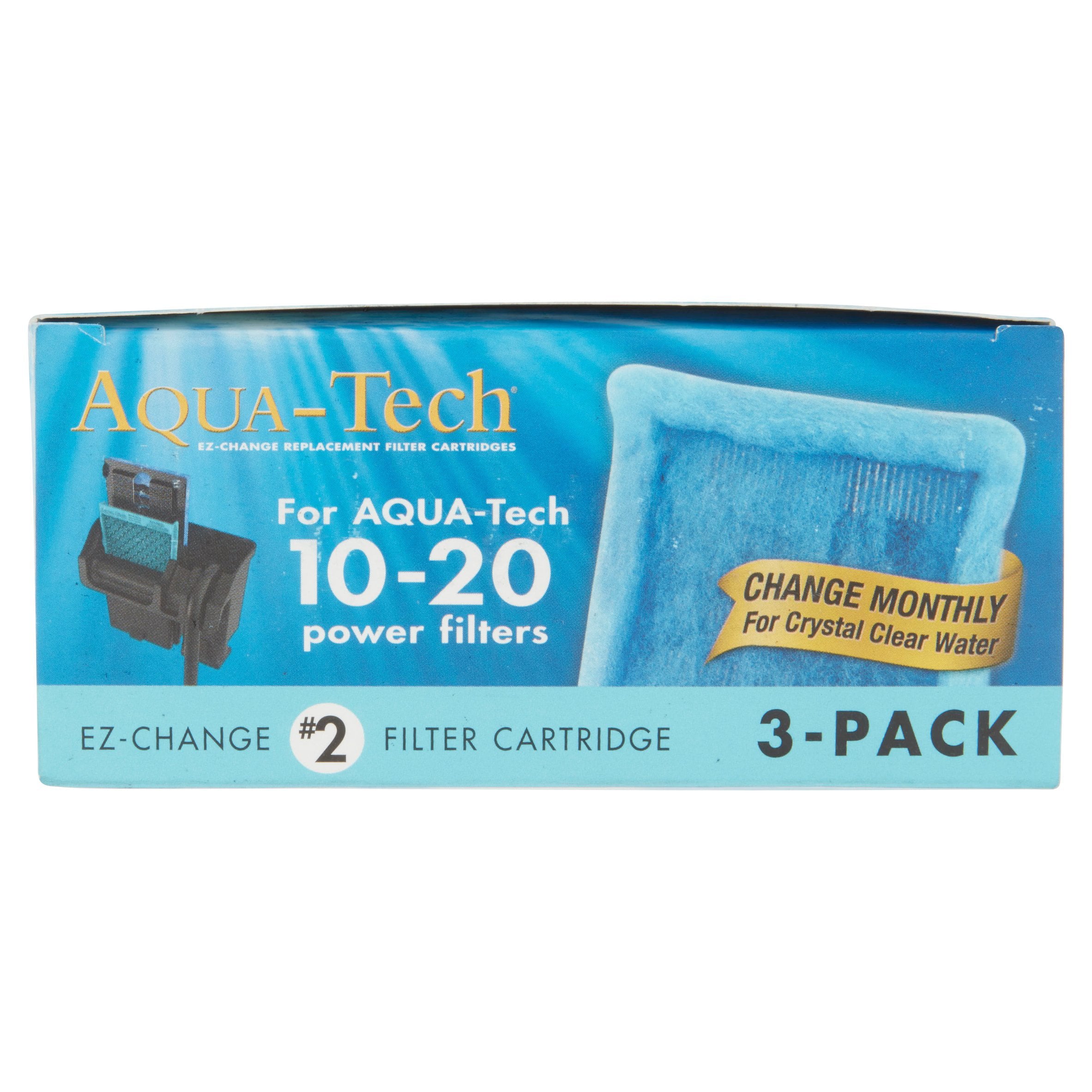 Aqua-Tech EZ-Change Aquarium Filter Cartridge for 10-20G Filters， 3pk