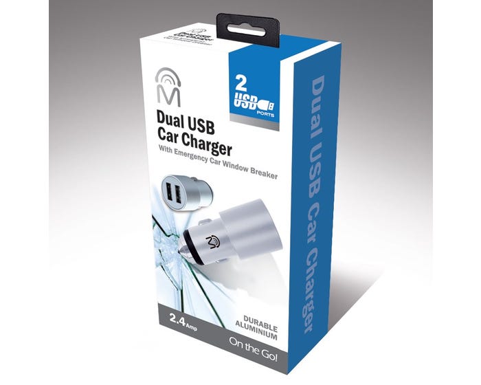 M 2.4A Dual USB Car Charger 24350-RK