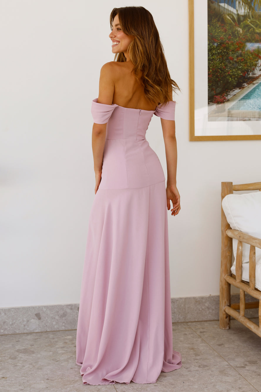 DEAR EMILIA Blushing Cinderella Maxi Dress Lilac