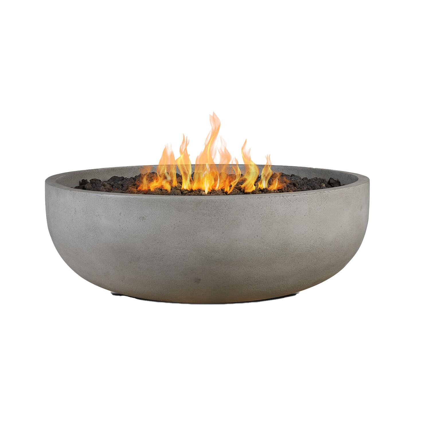 Signature Grand Lake 38 Inch Propane Fire Bowl in Fog