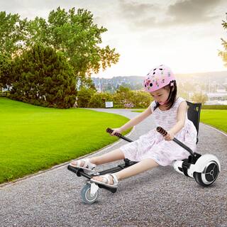 VEVOR Hoverboard Kart Accessory Scooter Frame with 2 LED Swivel Wheel for 6.5 in. 8 in. 8.5 in. 10 in. Self Balancing Scooter 2016HFFLPHCJ00001V0