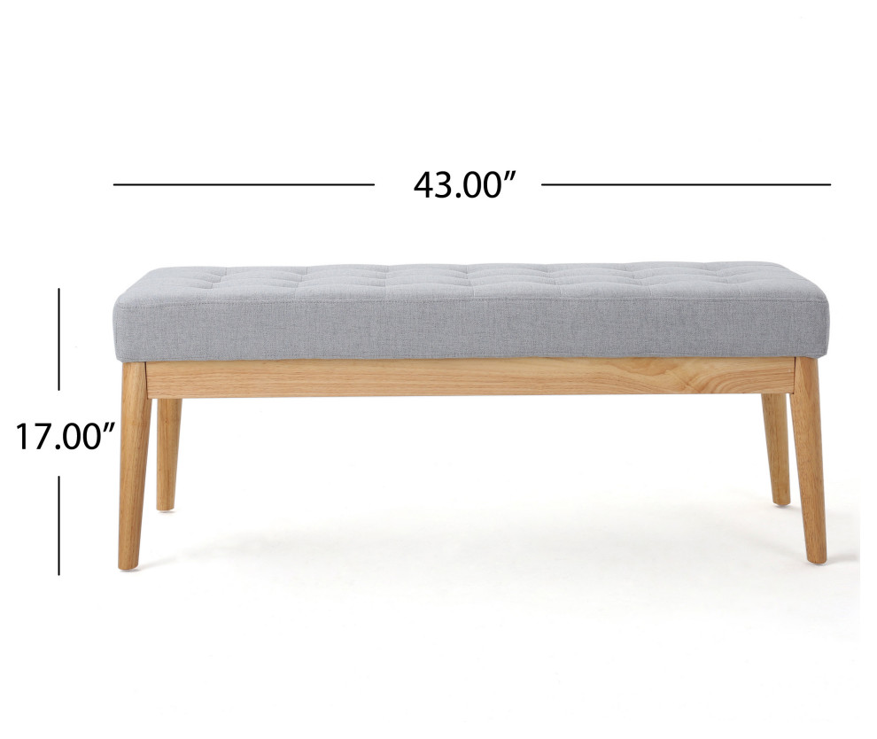 GDF Studio Anglo Modern  Fabric Bench Anglo Modern  Fabric Bench A   Midcentury   Upholstered Benches   by GDFStudio  Houzz