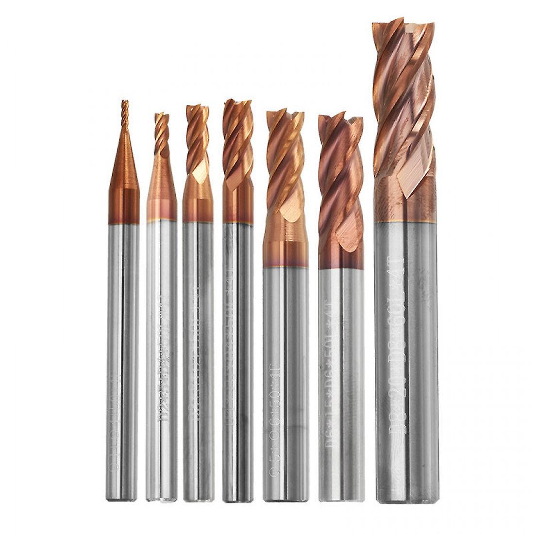 1-8mm 4 Flutes Tungsten Carbide End Mill Cutter Hrc55 Altin Coating End Mill Cutter Cnc Tool