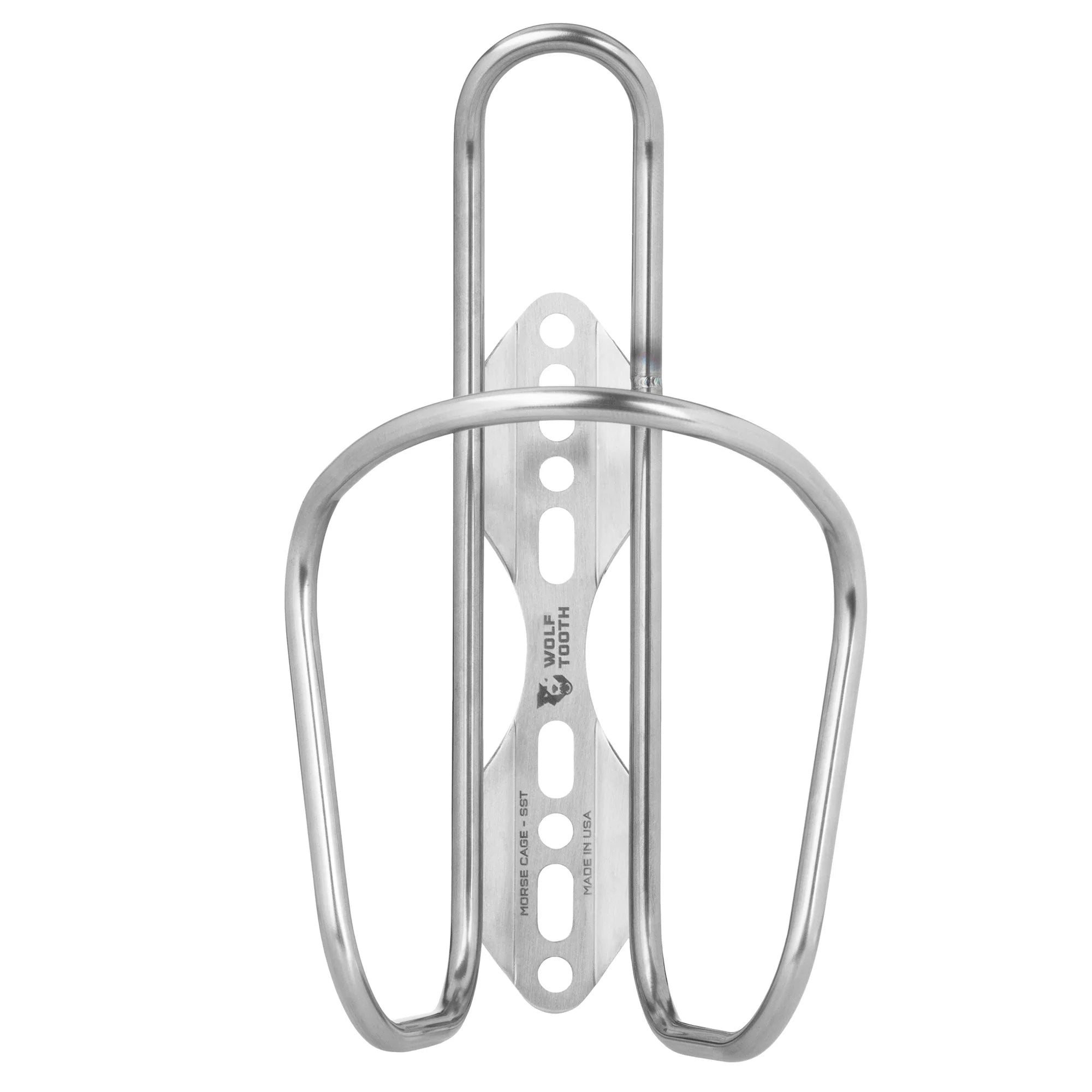 Wolf Tooth Components Morse Water Bottle Cage - Stainless Steel - Each