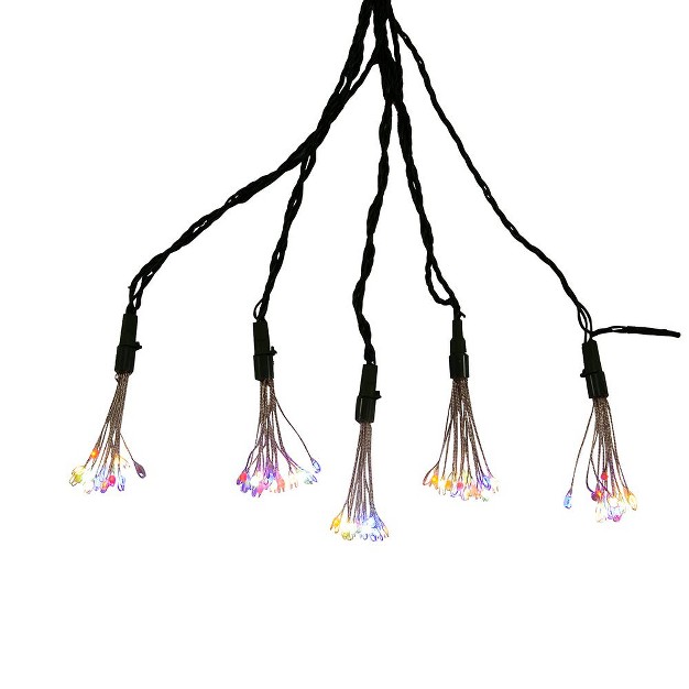 Kurt Adler 75 light Cluster Lights And Multi color Twinkle Led Lights With Green Wire