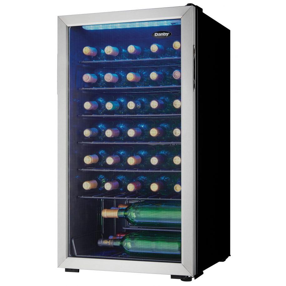 Danby 36-Bottle Freestanding Wine Cooler with LED Lighting DWC036A1BSSDB-6