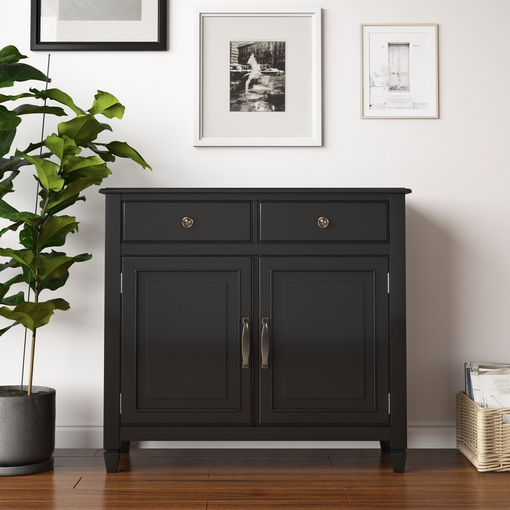 WYNDENHALL Hampshire Solid Wood Traditional Entryway Storage Cabinet   40\
