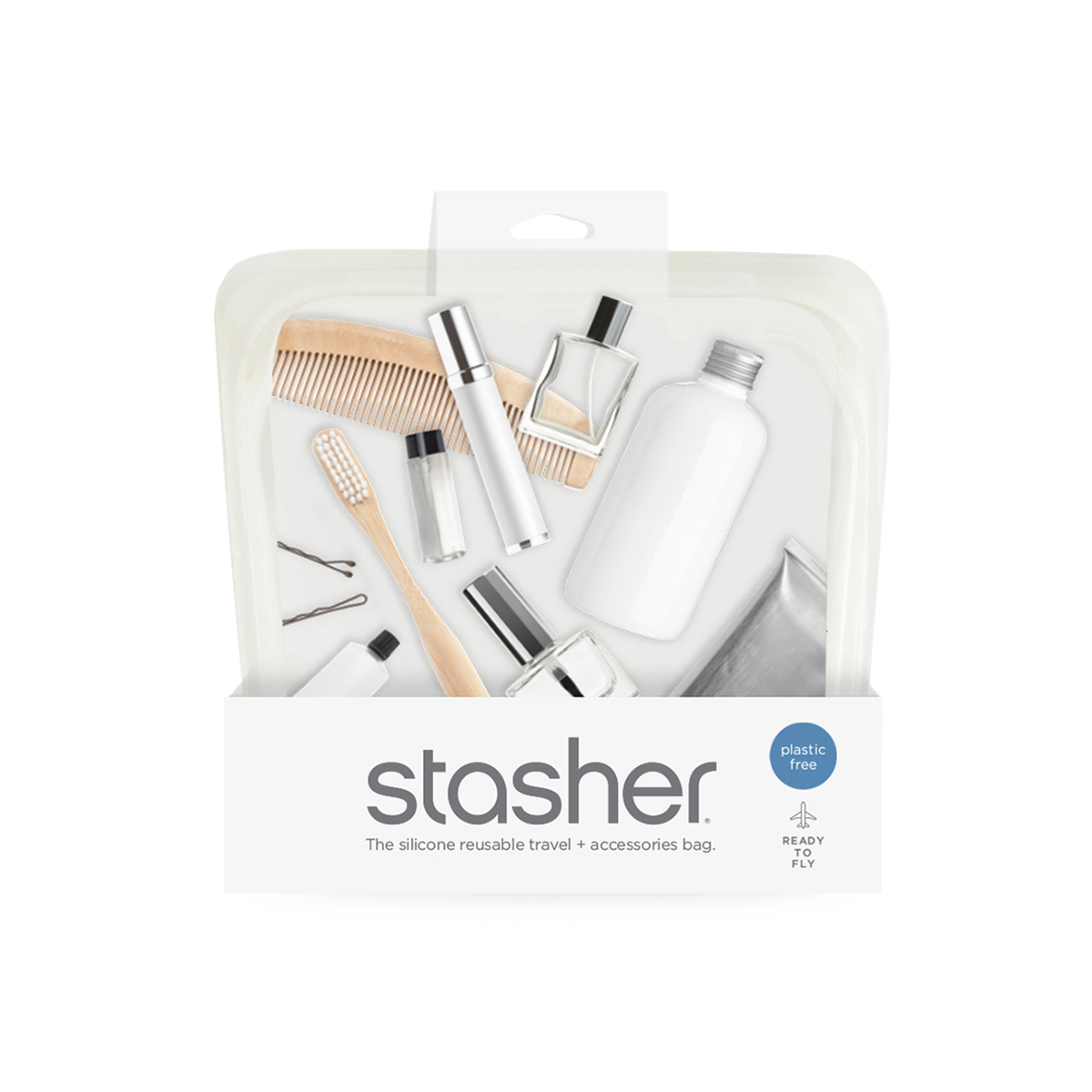 Stasher Clear Silicone Reusable Travel Bag