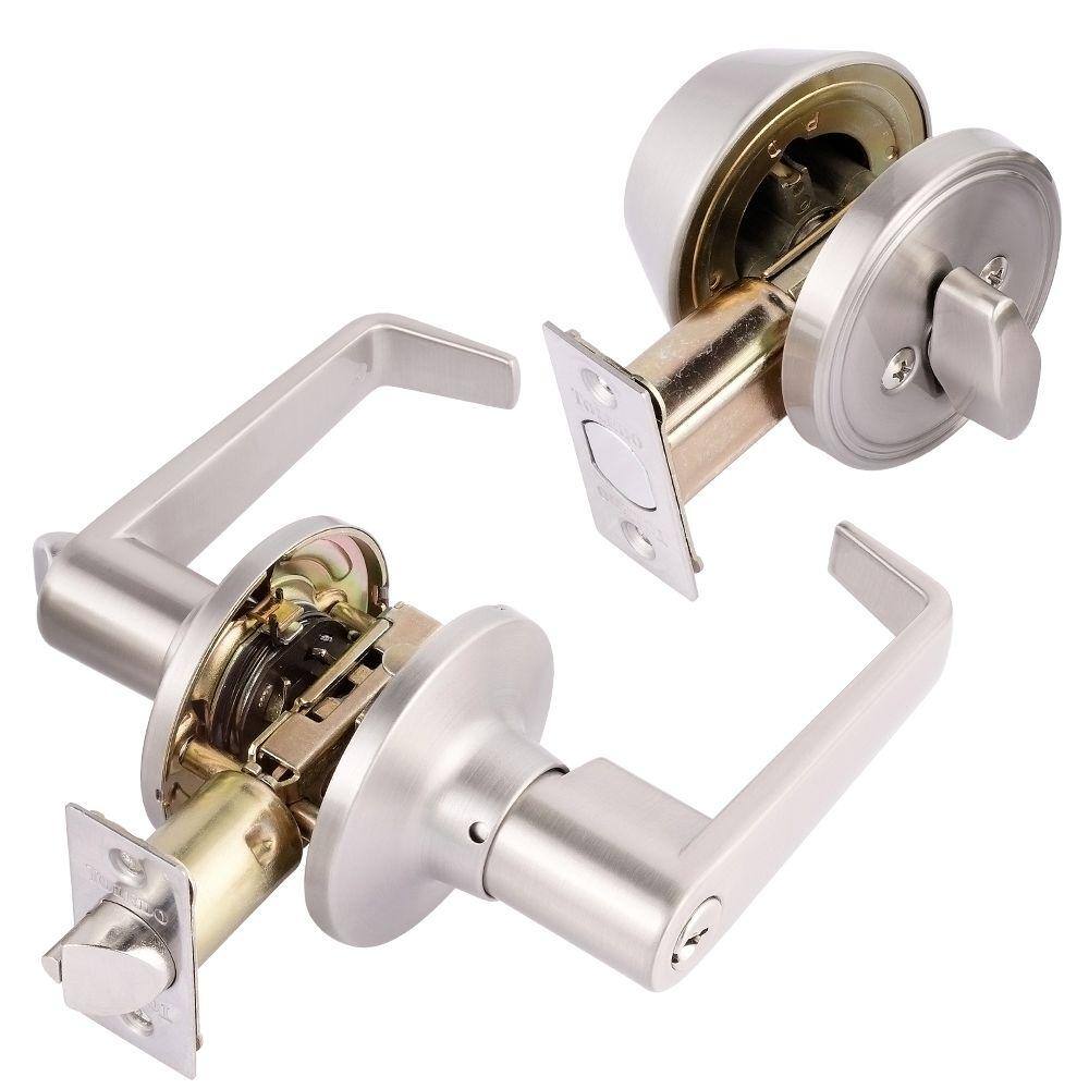 TOLEDO Segovia Single Cylinder Satin Nickel Combo Set CV1500SEUS15