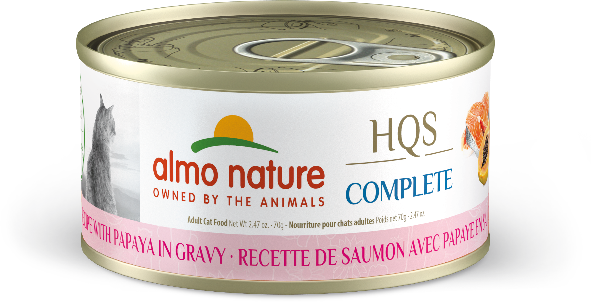 Almo Nature Complete Salmon Recipe with Papaya in Gravy Canned Cat Foo