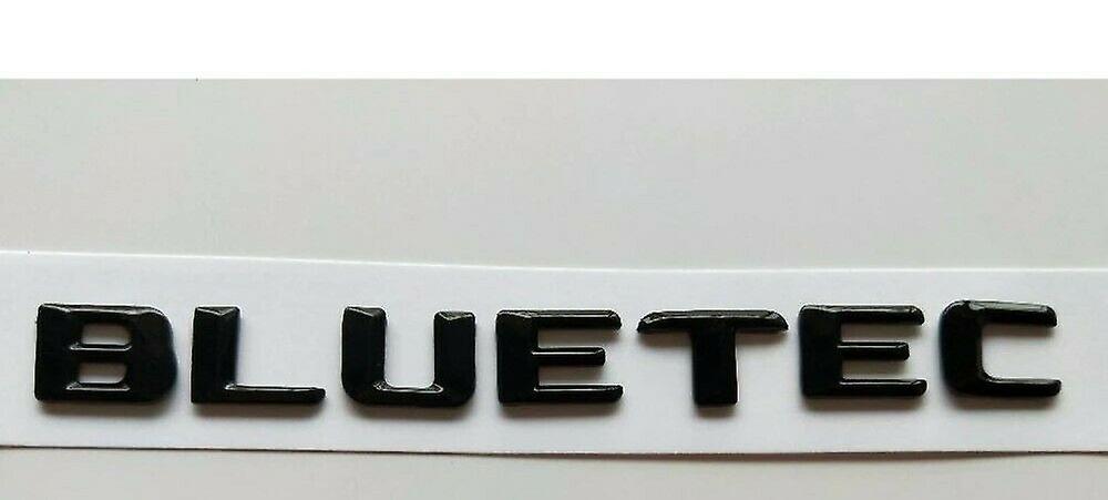 Bluetec mercedes rear lettering for lid， c e gl ml g v class， badge， gloss black