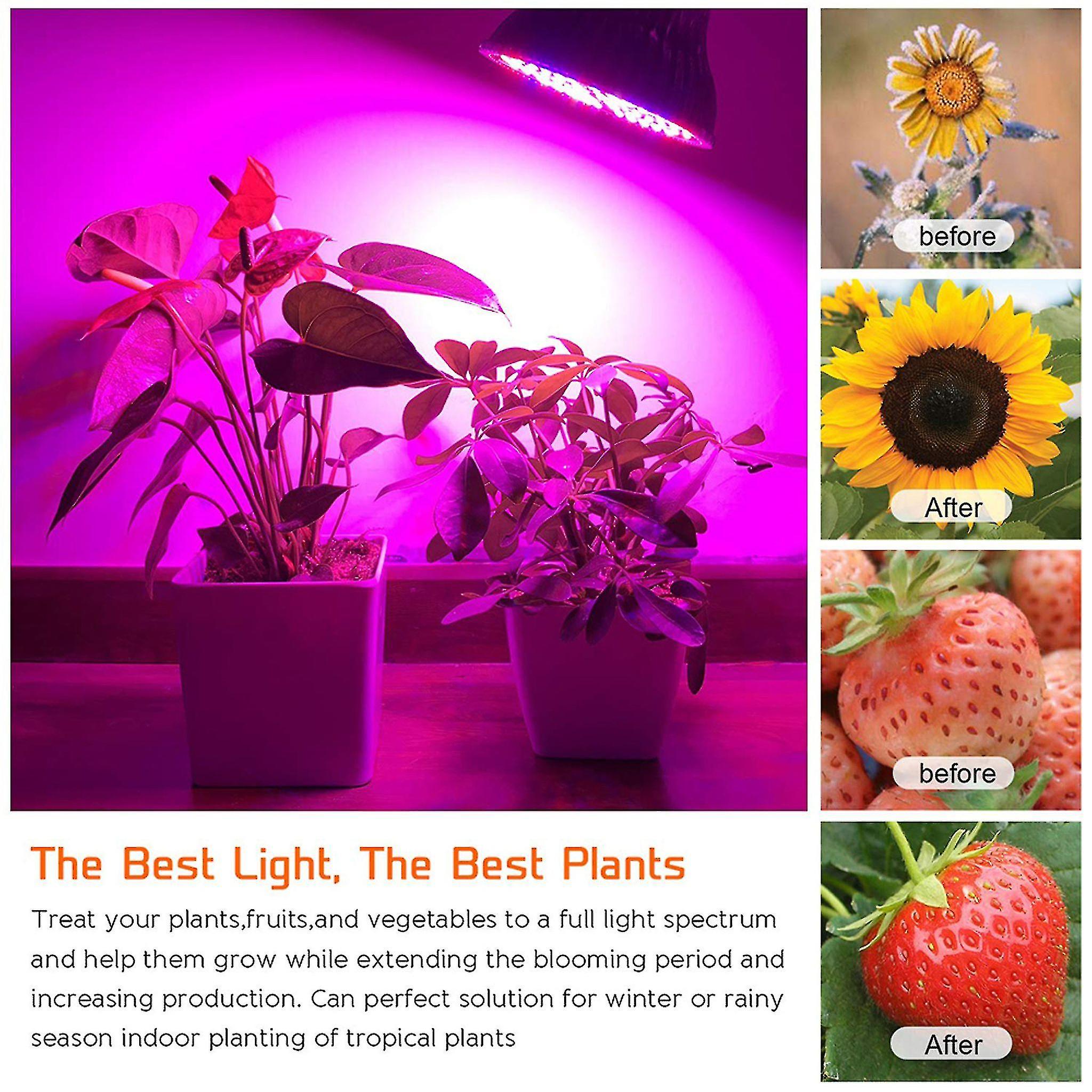 30w E27 40 Led Plant Lamp Plant Light Indoor Plants Grow Lamp Full Spectrum Grow Lamp