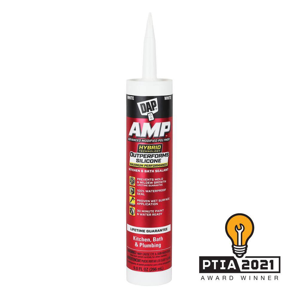 DAP AMP Advanced Modified Polymer 9 oz. White Kitchen and Bath Sealant 00762