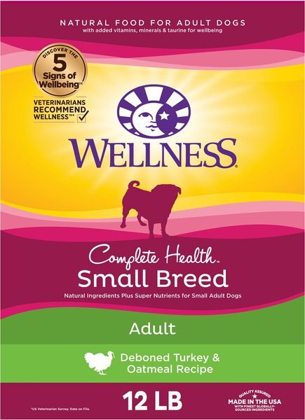 Wellness Small Breed Complete Health Adult Turkey and Oatmeal Recipe Dry Dog Food