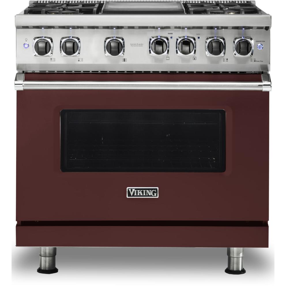 Viking 36-inch Freestanding Dual-Fuel Range with Vari-Speed Dual Flow Convection CVDR536-4GKALP