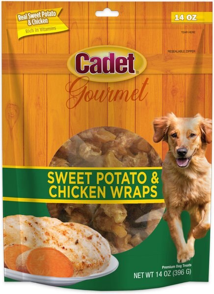 Cadet Gourmet Chicken-Wrapped Sweet Potato Dog Treat Wraps