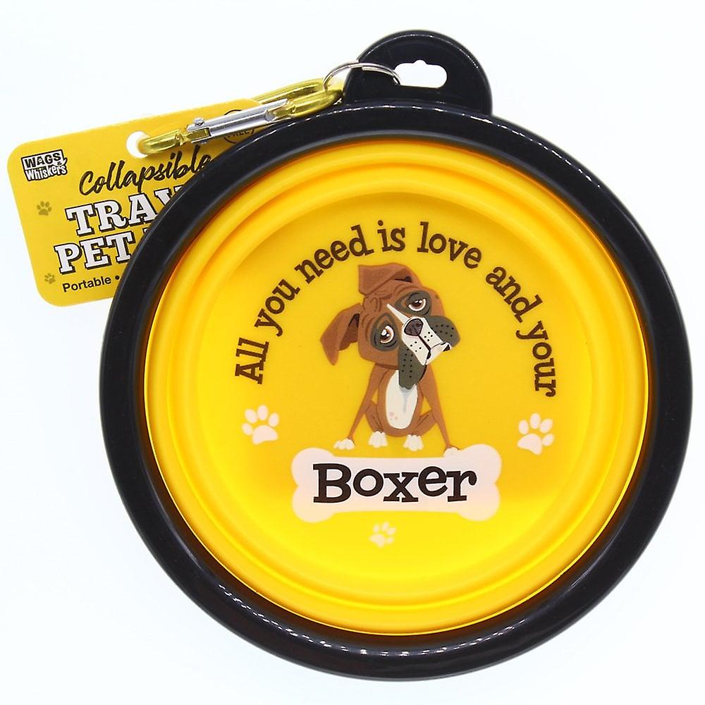 Wags and Whiskers Travel Pet Bowl - Boxer