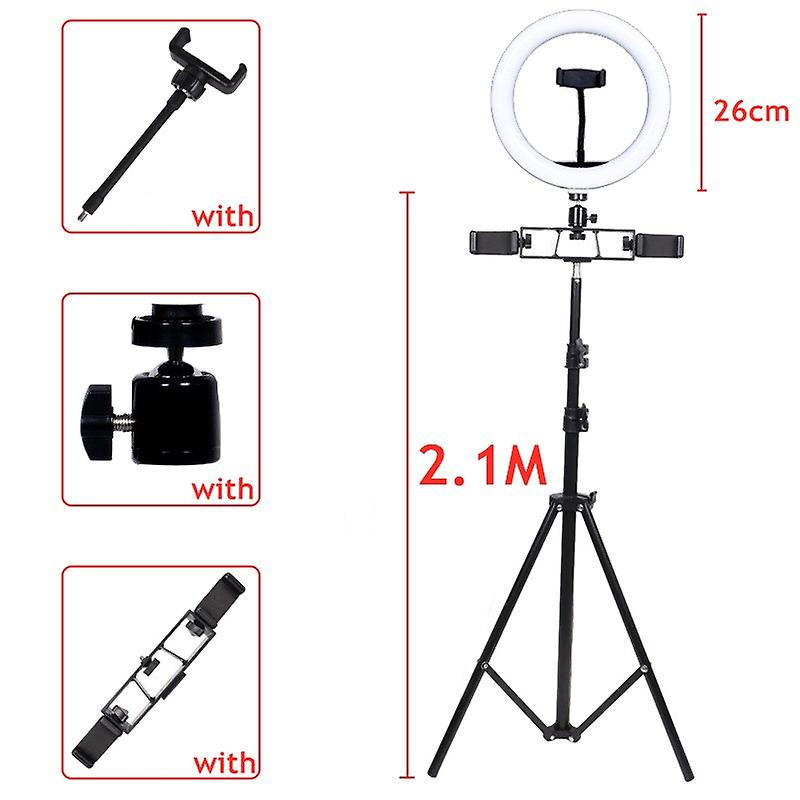 Portable10 Inch/26cm Set Led Ring Light With Tripod Phone Holder Clip