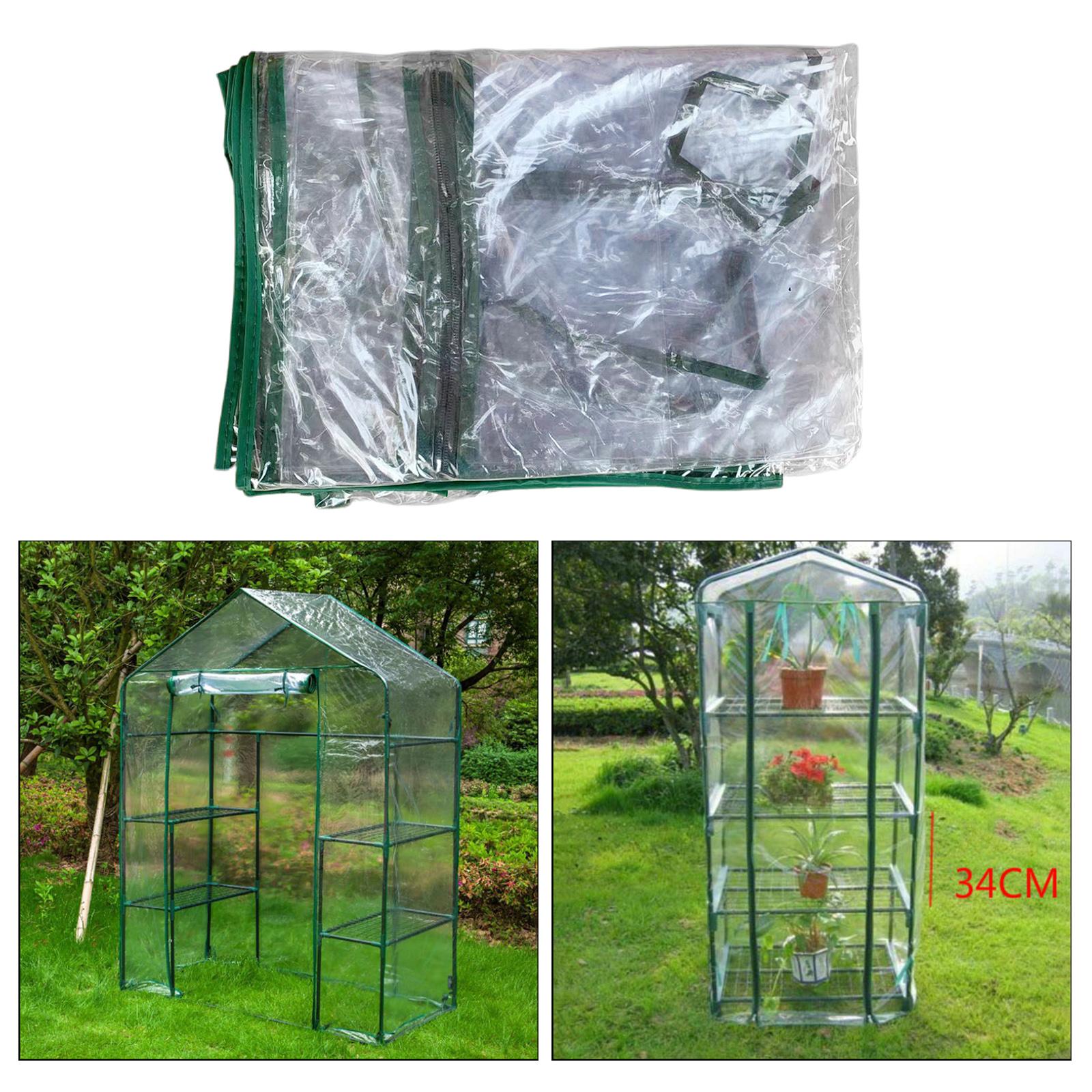 Transparent PVC Cover Replacement for Mini Greenhouse Gardening Flowerpot Outdoor Portable