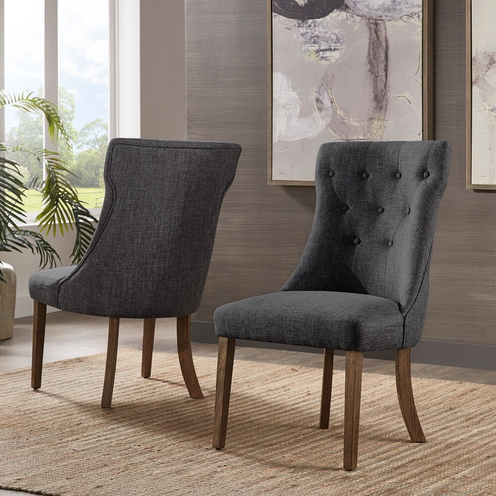 Voyager Button tufted Dining Chairs (Set of 2) by iNSPIRE Q Artisan