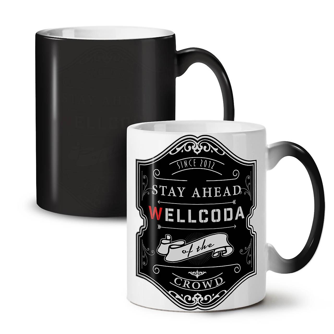 Quote Vintage Wellcoda NEW Black Colour Changing Tea Coffee Ceramic Mug 11 oz | Wellcoda