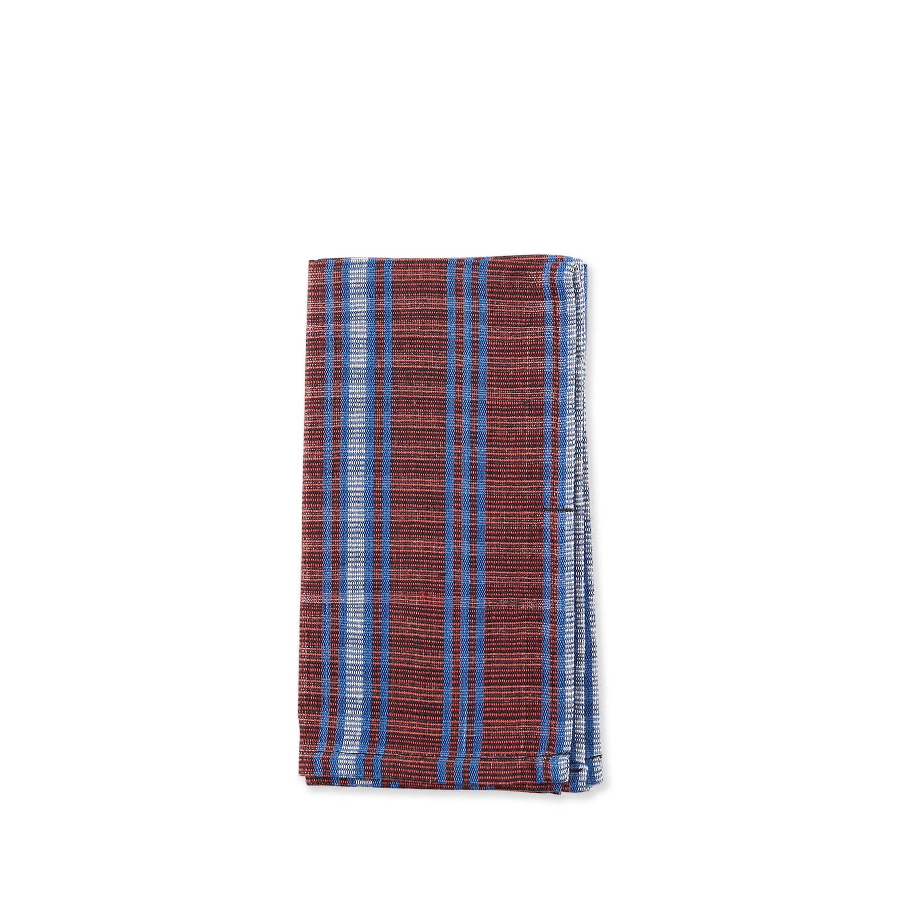 Cotton Tartan Napkin in Red and Blue