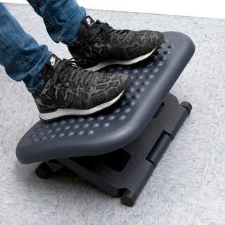 Mind Reader Black Plastic 3-Position Adjustable Height Ergonomic Foot Rest LEGUP-BLK