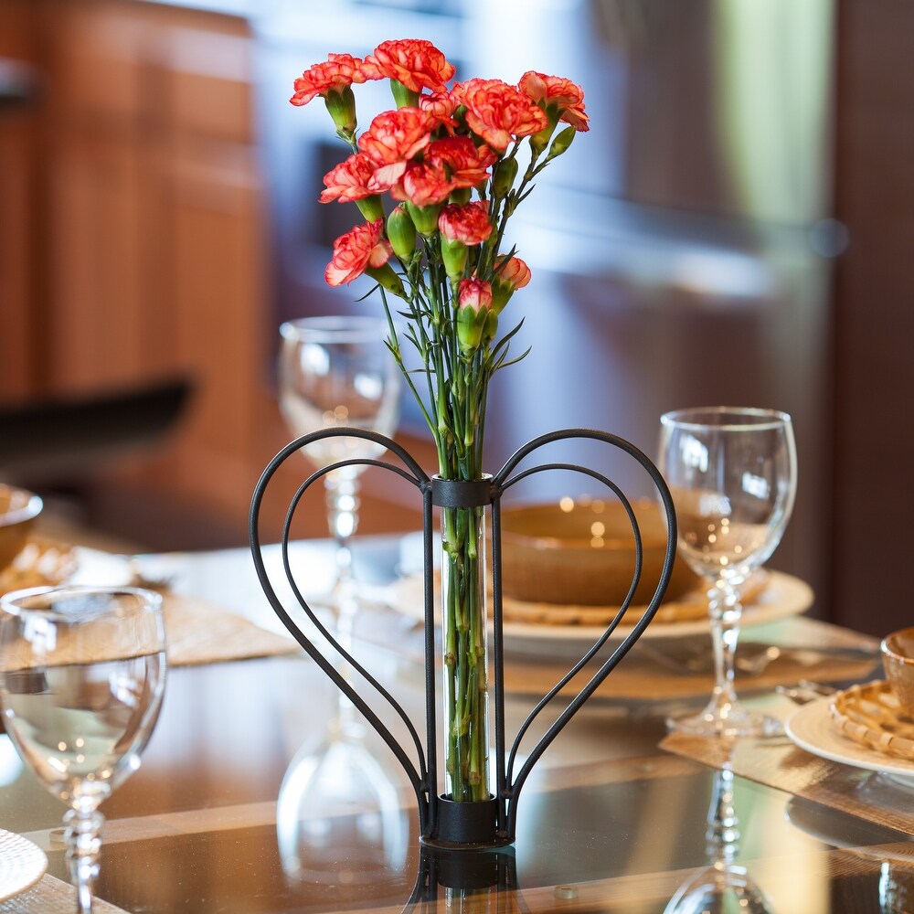 Swetheart Iron Heart shaped Bud Vase
