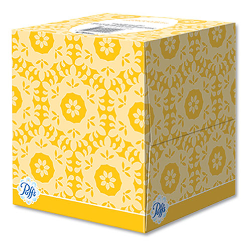 Procter and Gamble Puffs Facial Tissue | White， 1 Cube， 64 Sheets | PGC84405BX