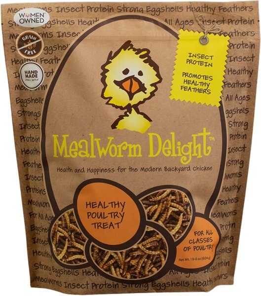 Treats for Chickens Mealworm Delight Poultry Treats， 22-oz bag