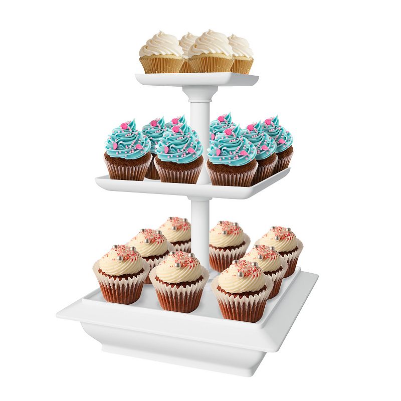 Chef Buddy 3-Tier Square Cupcake Stand