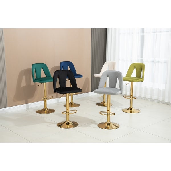 Adjustable Counter Height Bar Stools with Upholstery Back