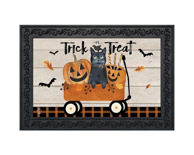 Briarwood Lane Trick Or Treat Wagon Halloween Doormat Primitive 3