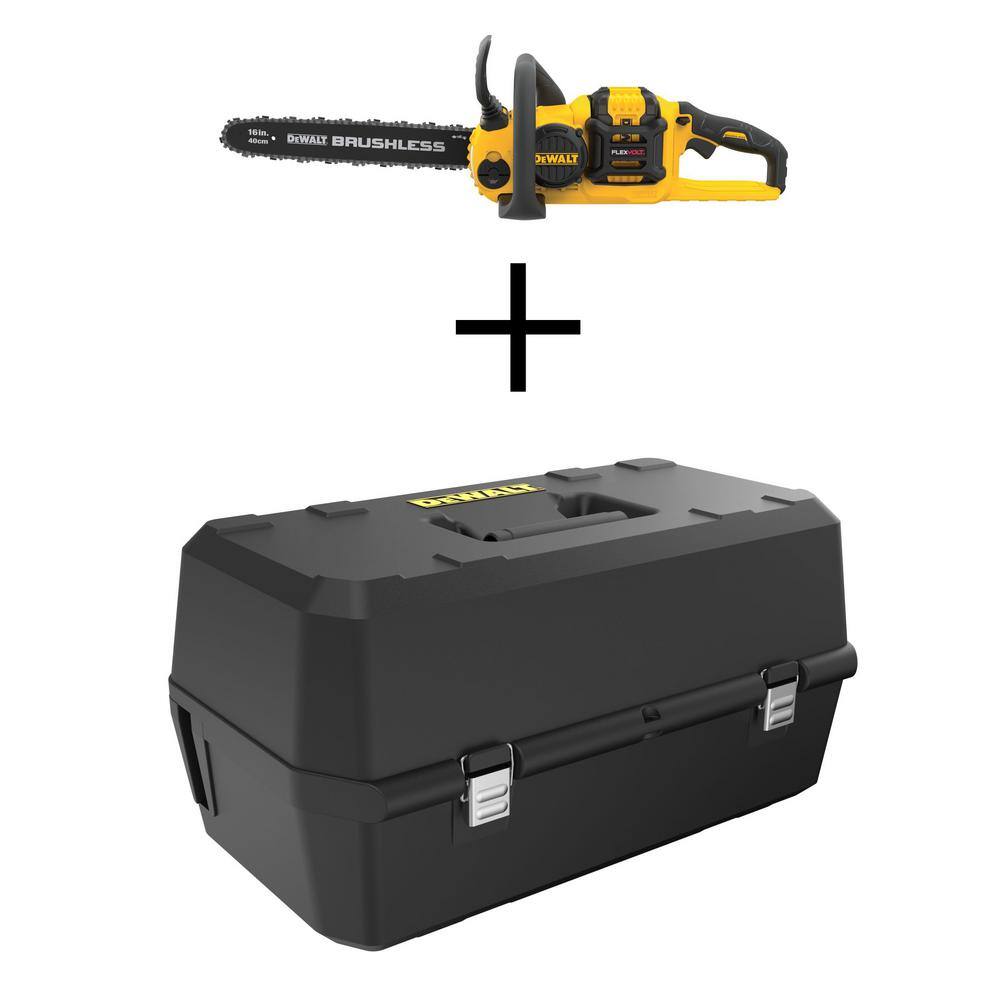 DW 60V MAX 16in. Brushless Battery Powered Chainsaw Kit with (1) FLEXVOLT 3Ah Battery Charger  Case DCCS670X1W6KBOX